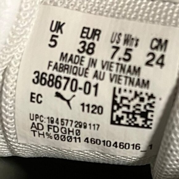 Puma Carina Tie Dye Women's Athletic Shoe White Rainbow Size 7.5 Tennis Sneakers - Picture 6 of 13